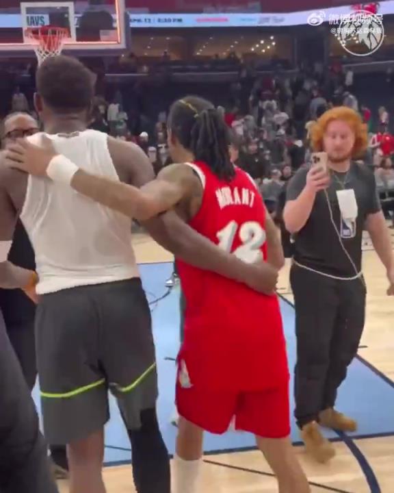 狼王&槍王惺惺相惜！華子賽后與莫蘭特相互致意！